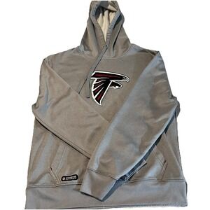 Atlanta Falcons NFL Team Apparel Pullover Gray Hoodie Sweatshirt Men Size M